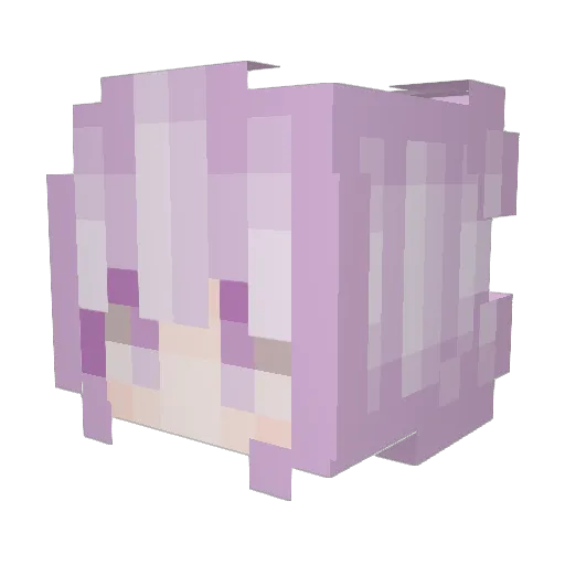 Luaqa Minecraft avatar head, 3D render