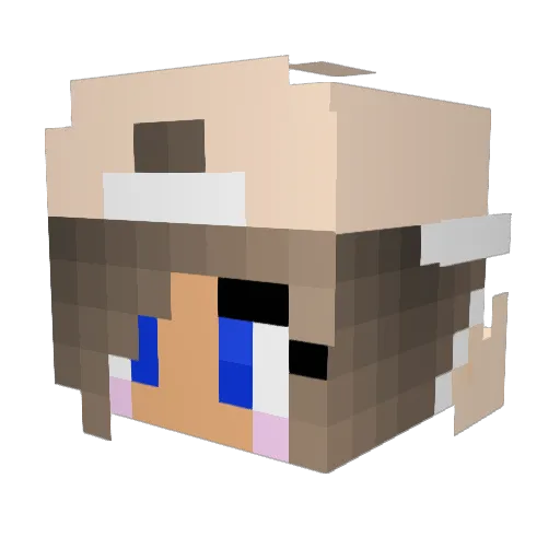 Lubbiloo Minecraft avatar head, 3D render