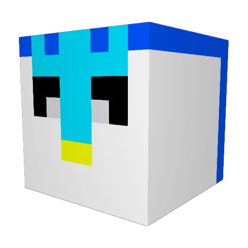LubbyGames Minecraft avatar head, 3D render