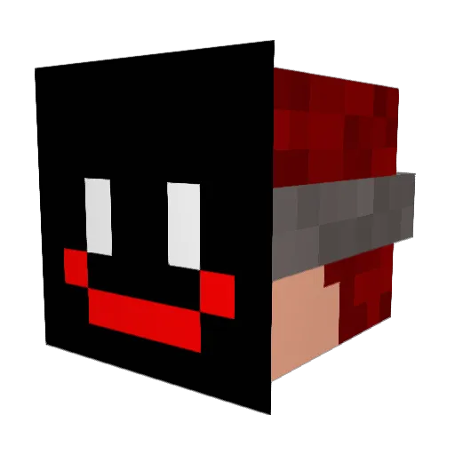 LubieLux Minecraft avatar head, 3D render