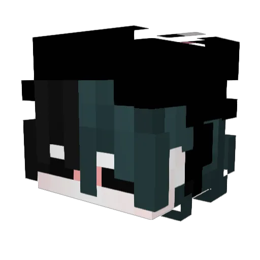 LubikBubik Minecraft avatar head, 3D render