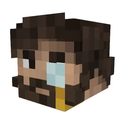Lubiks Minecraft avatar head, 3D render
