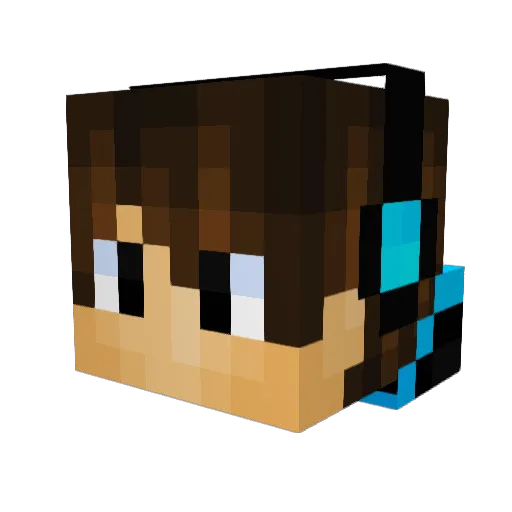 Lubin19 Minecraft avatar head, 3D render