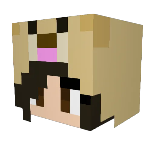 Lublum Minecraft avatar head, 3D render