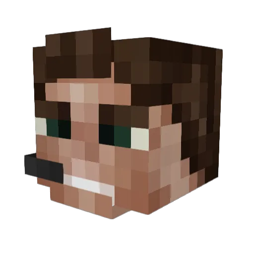 LuboBG Minecraft avatar head, 3D render