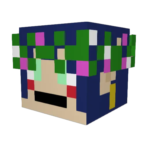 Lubov_S Minecraft avatar head, 3D render