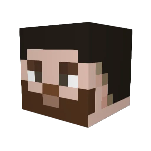 Lubro97 Minecraft avatar head, 3D render