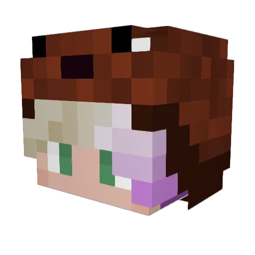 Lubs8 Minecraft avatar head, 3D render