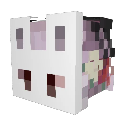 Lubyonly Minecraft avatar head, 3D render