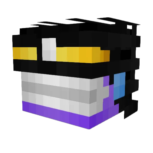 Lubzyr Minecraft avatar head, 3D render