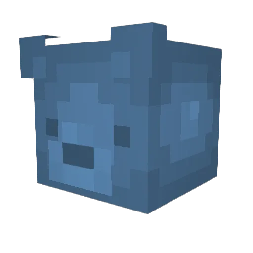 Luc1dBlu Minecraft avatar head, 3D render