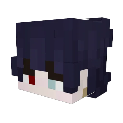 Luc1dDreamWalk3r Minecraft avatar head, 3D render