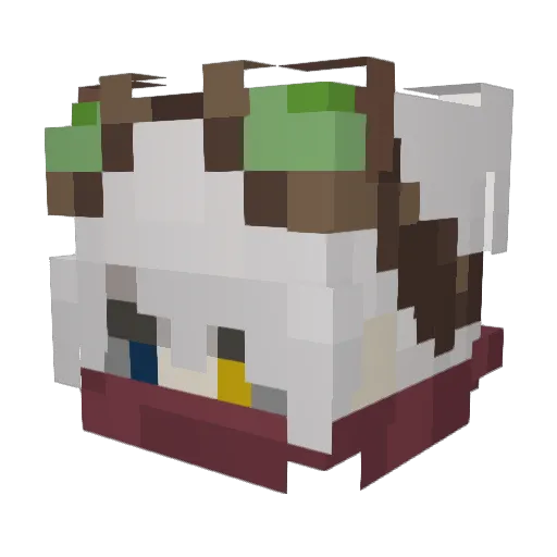 Luc1dDreamz Minecraft avatar head, 3D render