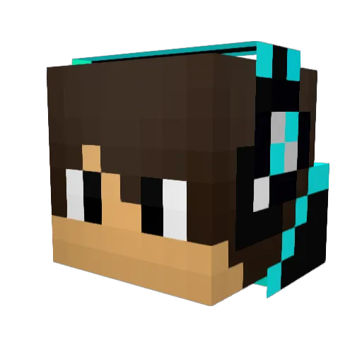Luc31700 Minecraft avatar head, 3D render