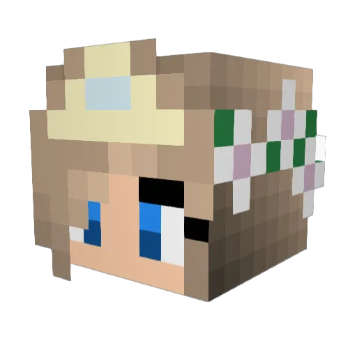 Luc3tt3 Minecraft avatar head, 3D render