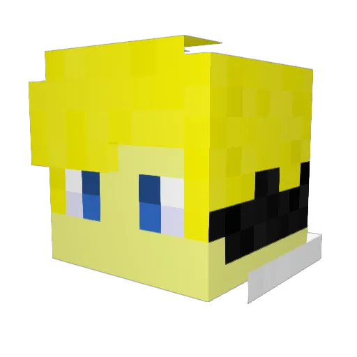 Luc3yz Minecraft avatar head, 3D render