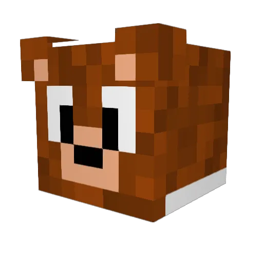 Luc4L Minecraft avatar head, 3D render