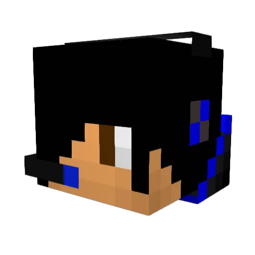 Luc4Life Minecraft avatar head, 3D render