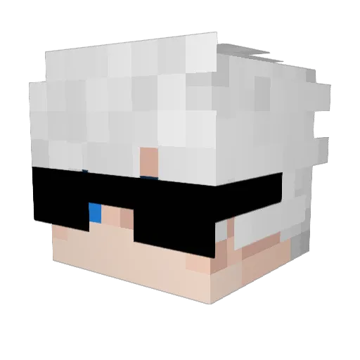 Luc4sBDF Minecraft avatar head, 3D render