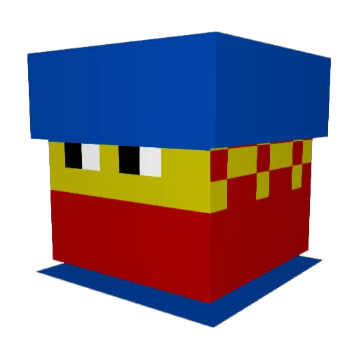 Luc9900 Minecraft avatar head, 3D render