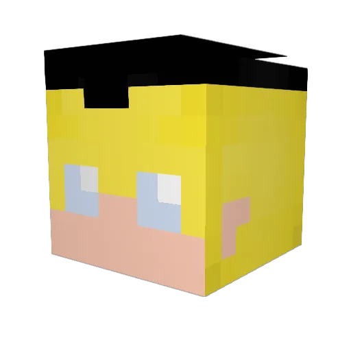 LucAsDePique Minecraft avatar head, 3D render