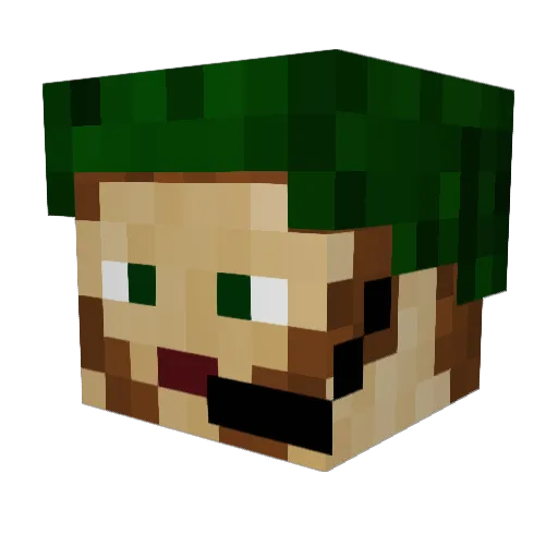 LucBellefeuille Minecraft avatar head, 3D render