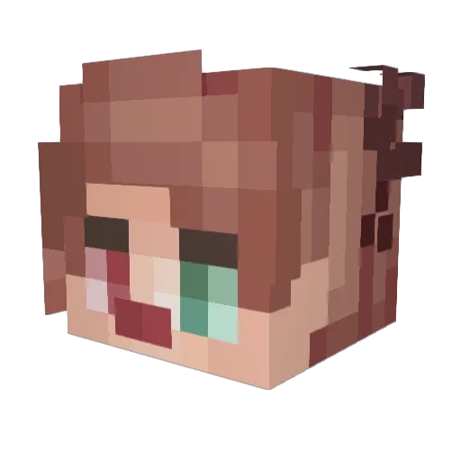 LucIsDumb Minecraft avatar head, 3D render