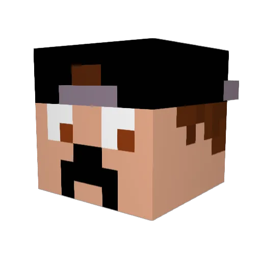 LucJamJac Minecraft avatar head, 3D render