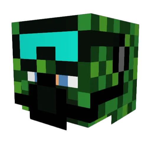 LucJo Minecraft avatar head, 3D render