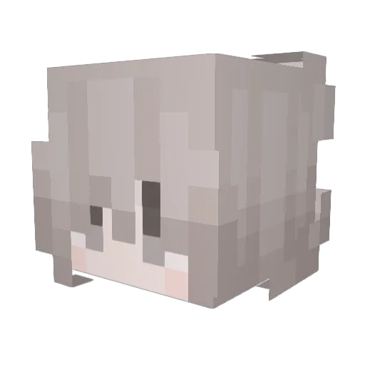 LucKilyKoI Minecraft avatar head, 3D render