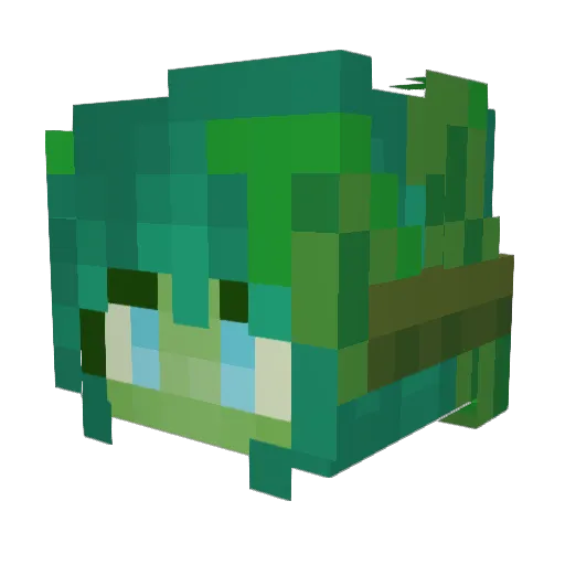 LucKitteh Minecraft avatar head, 3D render