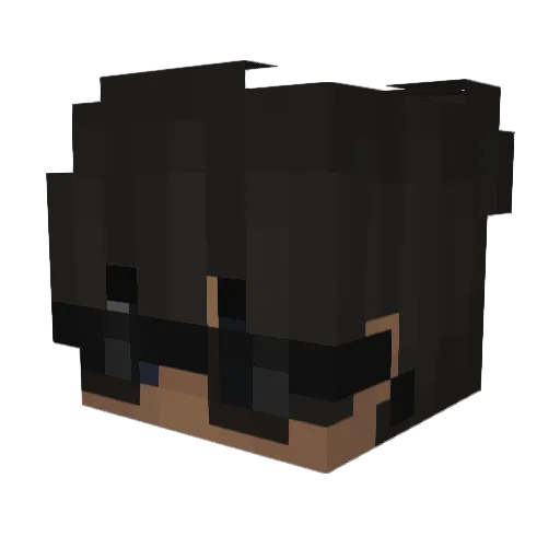 LucKsTV Minecraft avatar head, 3D render