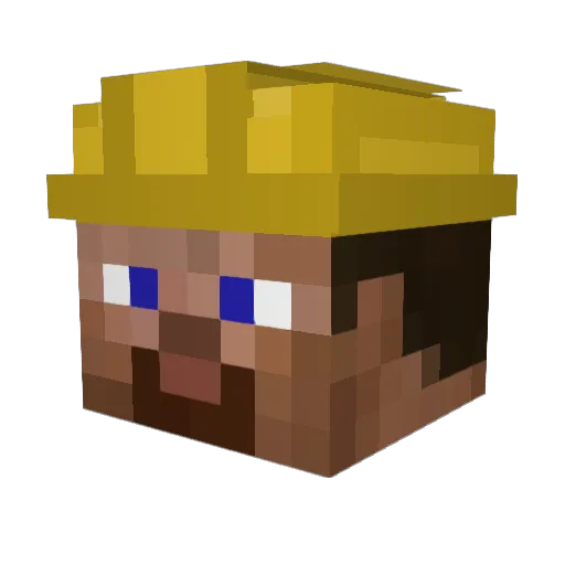 LucNabs Minecraft avatar head, 3D render
