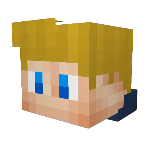 Luc_Sn Minecraft avatar head, 3D render