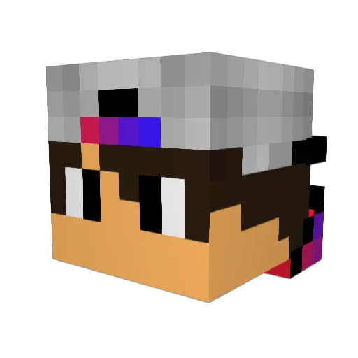 Luca1404 Minecraft avatar head, 3D render