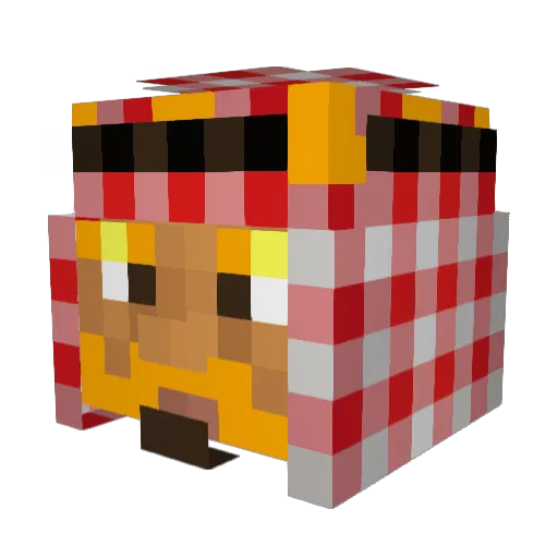 Luca2882 Minecraft avatar head, 3D render