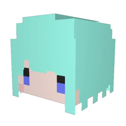 Luca3_ Minecraft avatar head, 3D render