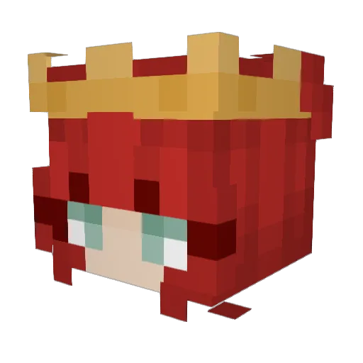 LucaBach Minecraft avatar head, 3D render