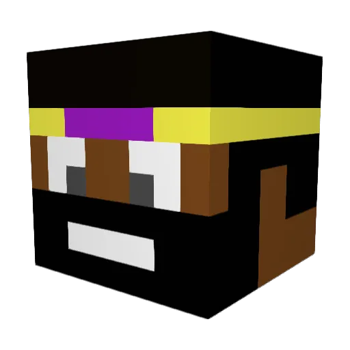 LucaBee Minecraft avatar head, 3D render