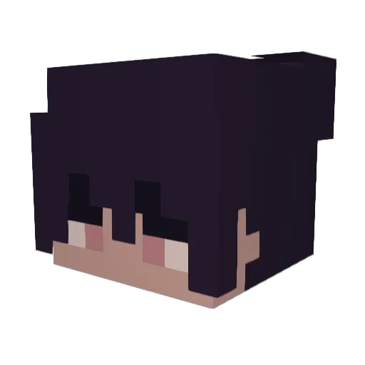 LucaChun Minecraft avatar head, 3D render
