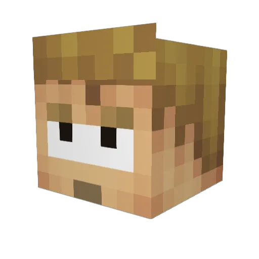 LucaDerMeister Minecraft avatar head, 3D render