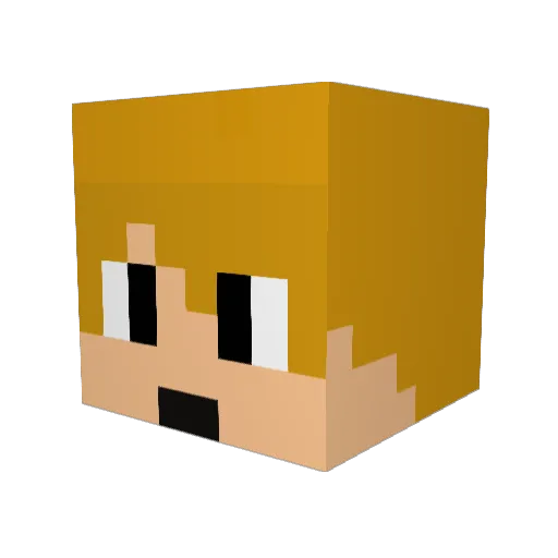 LucaH7 Minecraft avatar head, 3D render