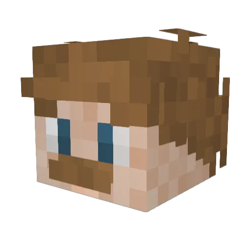 LucaK11 Minecraft avatar head, 3D render