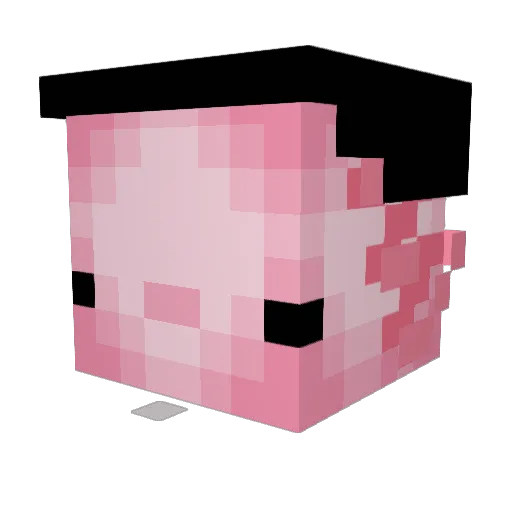 LucaMoura Minecraft avatar head, 3D render