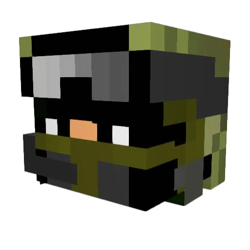 LucaPROC Minecraft avatar head, 3D render