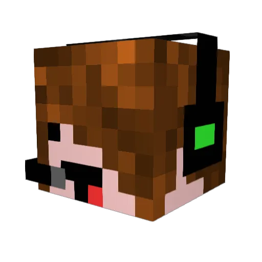 LucaReturns Minecraft avatar head, 3D render