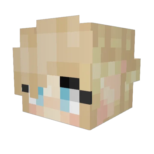 LucaSeba Minecraft avatar head, 3D render