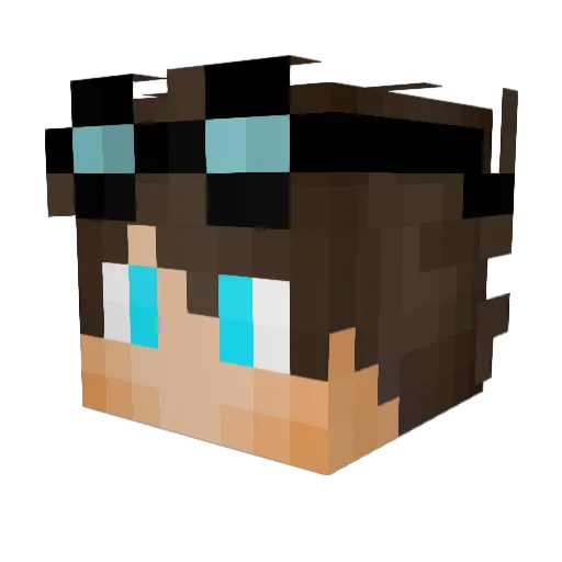 LucaXpertBR Minecraft avatar head, 3D render