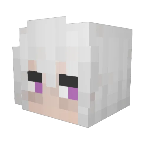 Luca_Deltarune Minecraft avatar head, 3D render