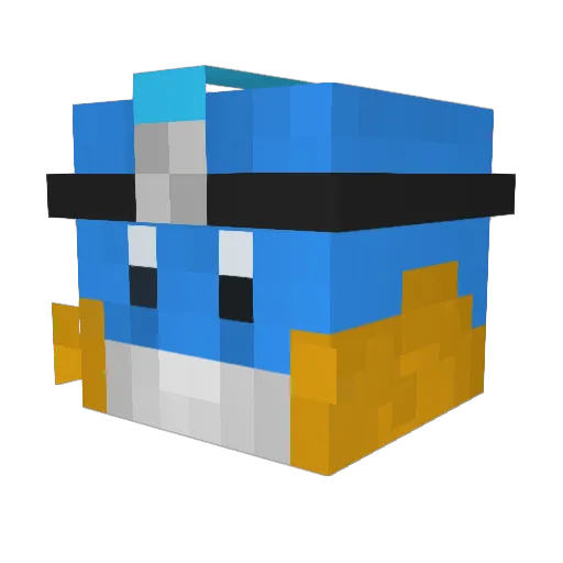 Luca_PlayerB Minecraft avatar head, 3D render